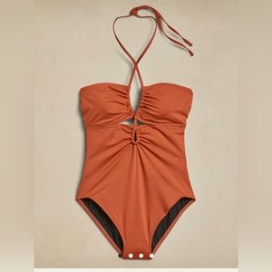 BANANA REPUBLIC DOUBLE KEYHOLE ONE PIECE Rustic Orange